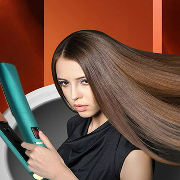 2 in 1 Straightener Flat iron straightener and curler for all hair styles green Walmart