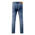 thumbnail image 4 of Luwomo Casual Jeans for Mens Long High Waist Straight Leg Slim Fit Trousers Outdoor Activities Solid Color Streetwear Relaxed Fit Denim Pants Light Blue1,28, 4 of 5