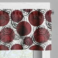 thumbnail image 3 of Ambesonne Abstract Valance Pack of 2, Swirling Brush Streaks, 54"X12", Maroon Grey, 3 of 5