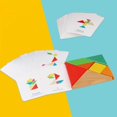 thumbnail image 4 of Rompecabezas Montessori Tangram con 50 tarjetas de , juegos de , bloques de patrones, rompecabezas, juguetes educativos para edades de 3 a Sunnimix Rompecabezas de Tangram, 4 of 7