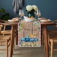 thumbnail image 2 of Pink Plaid Easter Table Runner - 72 Inch Long, Kitchen Dining Table Runner Dresser Scarves, Blue Truck Spring Floral Bunny Wooden Farmhouse Decor for Coffee Tables Wedding Party Banquet, 2 of 8