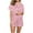 Pink, variant on GERsome Womens Pajama Sets 2 Piece Sleepwear Pjs Set Short Sleeve Button Down Top and Short Color Block & Floral Print Loungewear S-XXL