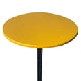 thumbnail image 4 of Mantel redondo de poliéster elástico para mesa de comedor, lavable [para servicio] amarillo, 4 of 9
