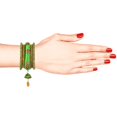 thumbnail image 3 of Efulgenz Indian Bangle Set CZ Crystal Kundan Silk Thread Tassels Bracelets Bangle Jewelry for Women Girls (Set of 18), 3 of 5