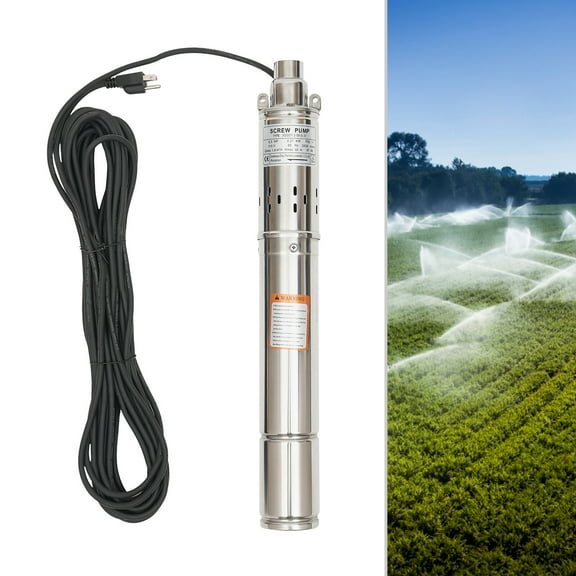 Stainless Steel Deep Well Pump, Submersible Well Pump,3 Inches Submersible Pump, Deep Well Water Pump for Irrigation, Home, Industrial 115V 60HZ 0.37KW