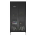 thumbnail image 3 of Systembuild Evolution Sunset District Tall 2 Door Storage Cabinet-Mesh Metal Locker, Black, 3 of 8