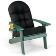 thumbnail image 1 of Costway Adirondack Chair HIPS Adirondack Chair with Cup Holder & Cushion Green, 1 of 8