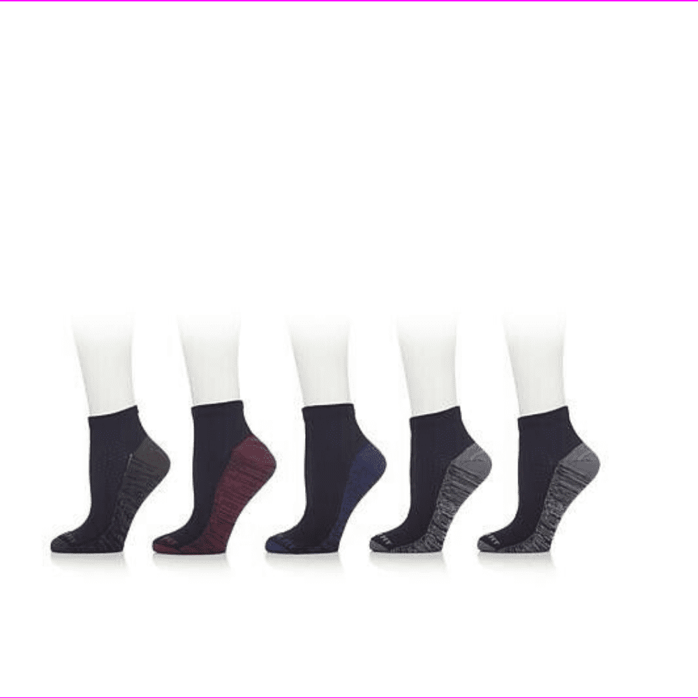 Copper Fit Copper Fit 5 Pack Men's Cooling Quarter Socks Black, size
