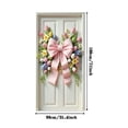 thumbnail image 3 of Qocolhg Easter Bunny Wreath Door Banner 72x35inch, Spring Door Cover with Egg and Flower Pattern, Reversible Festive Door Hanging for Front Door, Easy Hang Outdoor/Indoor Easter Home Decoration, 3 of 6