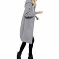 thumbnail image 4 of JUSLIO Zipper Shirts for Women Relaxed Fit Hoodies Sweatshirts with Pockets Long sleeve Sweatshirts Gray L, 4 of 8