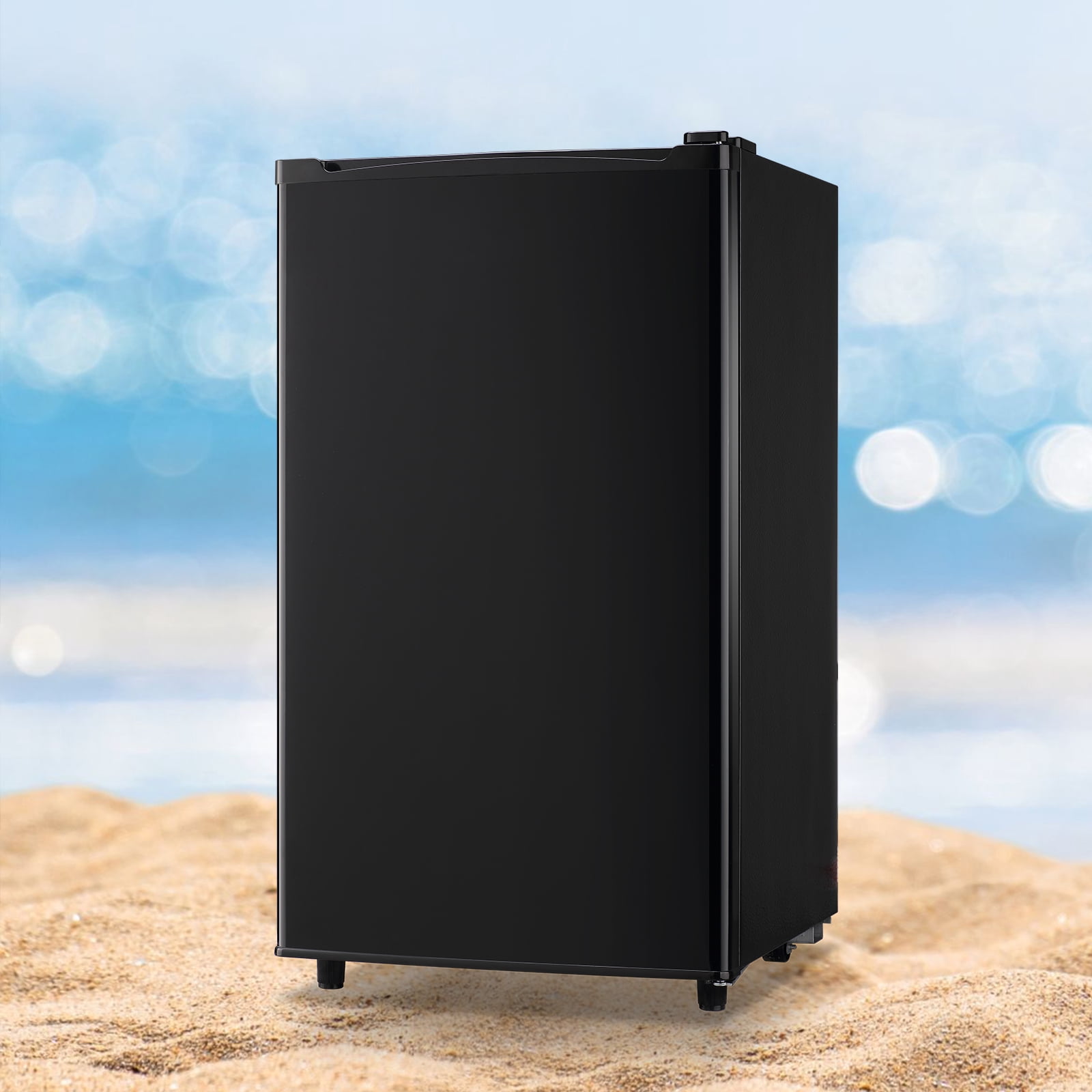 Tacool Single Door Mini Fridge with Freezer Apartment Size Refrigerator 3.2Cu.ft Energy Saving, Black, New