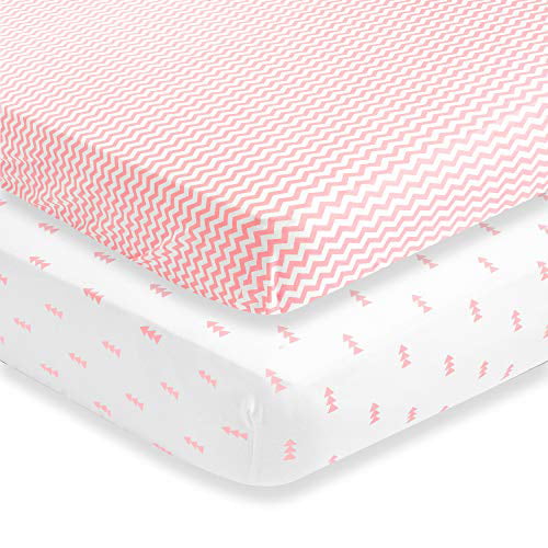 Bassinet Sheet Set by BaeBae Goods 3 Pack Super Soft Jersey Knit Cotton Gold Triangles 150 GSM