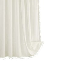 Hiroekza Bohemian Farmside Shower Curtain,Linen Heavy Duty Striped Fabric Shower Curtain Set with Tassel, Water Repellent, Bohemian Vintage Countries Cloth Shower Bathroom Curtain