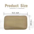thumbnail image 2 of LAICAIW Four Seasons Universal Armrest Box Mat, Carbon Fiber Leather Embossing, Waterproof Armrest Cover Center Console Mat, Universal Car Armrest Seat Cover for Most Cars (Beige), 2 of 7