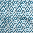 thumbnail image 1 of oneOone Tissu Rayonne Bleu Sarcelle Ikat Matériel de Robe Tissu Imprimé Tissu au Mètre 56 Pouces de Large, 1 of 5