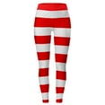 thumbnail image 4 of Arlun Striped High Waist Yoga Pants with Lifting Design for Exercise Running Workout and Fitness Training Soft Comfortable Stretchy Tights Fashion Color Block Leggings 1-Red XL, 4 of 8