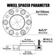 thumbnail image 2 of Adaptadores de rueda FLYCLE de 6x135 mm a 6x139,7 mm de 1,5 pulgadas para F150, 2 of 7