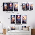 thumbnail image 4 of Designart "Purple Thistle Euphony II" Floral & Botanical Framed Wall Art Set Of 3 - Purple Thistle Frame Gallery Set For Office Decor, 4 of 7