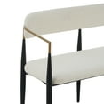 thumbnail image 4 of Christopher Knight Home Minimalist Boucle Upholstered Loveseat with Metal Frame, Light Beige, 4 of 8