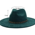 thumbnail image 2 of 10cm Big Wide Brim Fedora Hats for Women Men Western Suede Large Panama Hat Outdoor Caps, 2 of 6