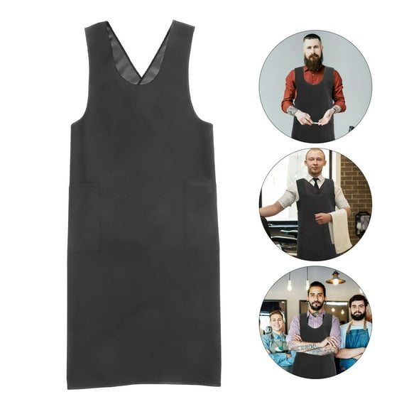 Raindrops Barber Apron For Men Salon Aprons Hair Stylist Women's Black