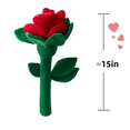 thumbnail image 3 of Realistic Plush Rose Stuffed Toy, Soft Long Stem Flower Plush Pillow Decor for Valentine's Day Gift, 3 of 4