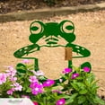 thumbnail image 2 of RealSteel Garden Art - Frogs 3 Pack, "Hear No Evil, See No Evil, Speak No Evil" Yard Decorations (Green), 2 of 10