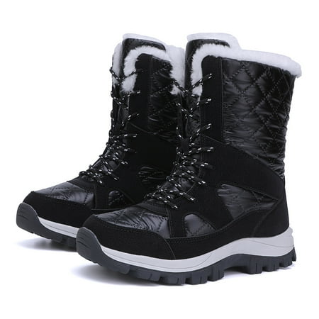 

Women s Winter Thermal Insulated Snow Shoes Warm Faux Fur Lined Mid Calf Boots Women s Footwear