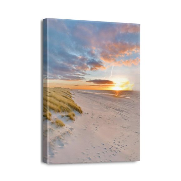 Experience the Sea at Home Beautiful Beach Seascape 12X16inch Canvas Painting. Wall Art to Enrich Your Living Room, Bedroom, Office Décor. Ready to Hang for an Instant Home Décor Upgrade!