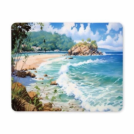 Office Mouse Pad On The Ocean, Non-Slip Natural Rubber Mouse Pad, Rectangular Gaming Mouse Pad,Pretty Cute Mouse Pad for Office Gaming Laptop Women Kids