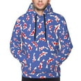 thumbnail image 4 of KLL Beautiful Koi Fish Print Mens Hoodie Long Sleeve Casual Pullover Hooded Sweatshirt Fashion Drawstring Hoodies with Pocket-3X-Large, 4 of 6