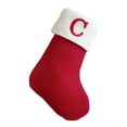 thumbnail image 2 of Christmas Stocking for Kids | Knitted Wool Hosiery with Embroidered Letter Design | Festive Candy Cane Gift Bag | 7x5.5 Inch Holiday Decoration, 2 of 6