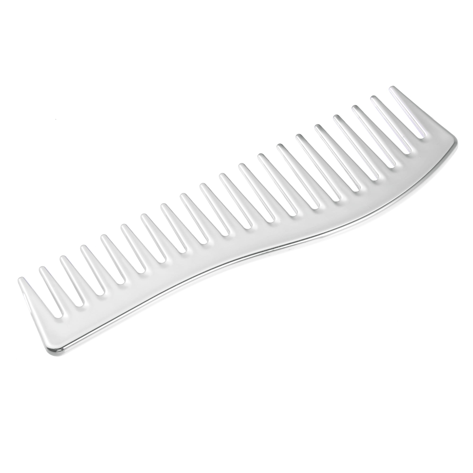 Unique Bargains Wide Tooth Hair Comb All Purpose Detangling Styling Comb Plastic Silver Tone