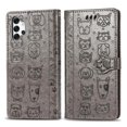 thumbnail image 1 of Funda Cartera FOXDOCK para Samsung Galaxy A32 5G , Flip PU con Relieve de Gatos y Perros, Tarjetero y Soporte, 1 of 6