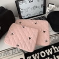 thumbnail image 5 of Pink Quilted Laptop Sleeve Bag with Bow Detail Large Size, 5 of 8