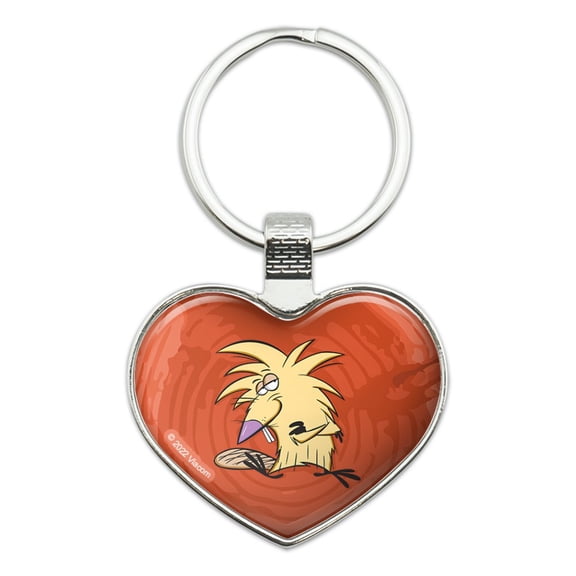 Angry Beavers Norbert Keychain Heart Love Metal Key Chain Ring