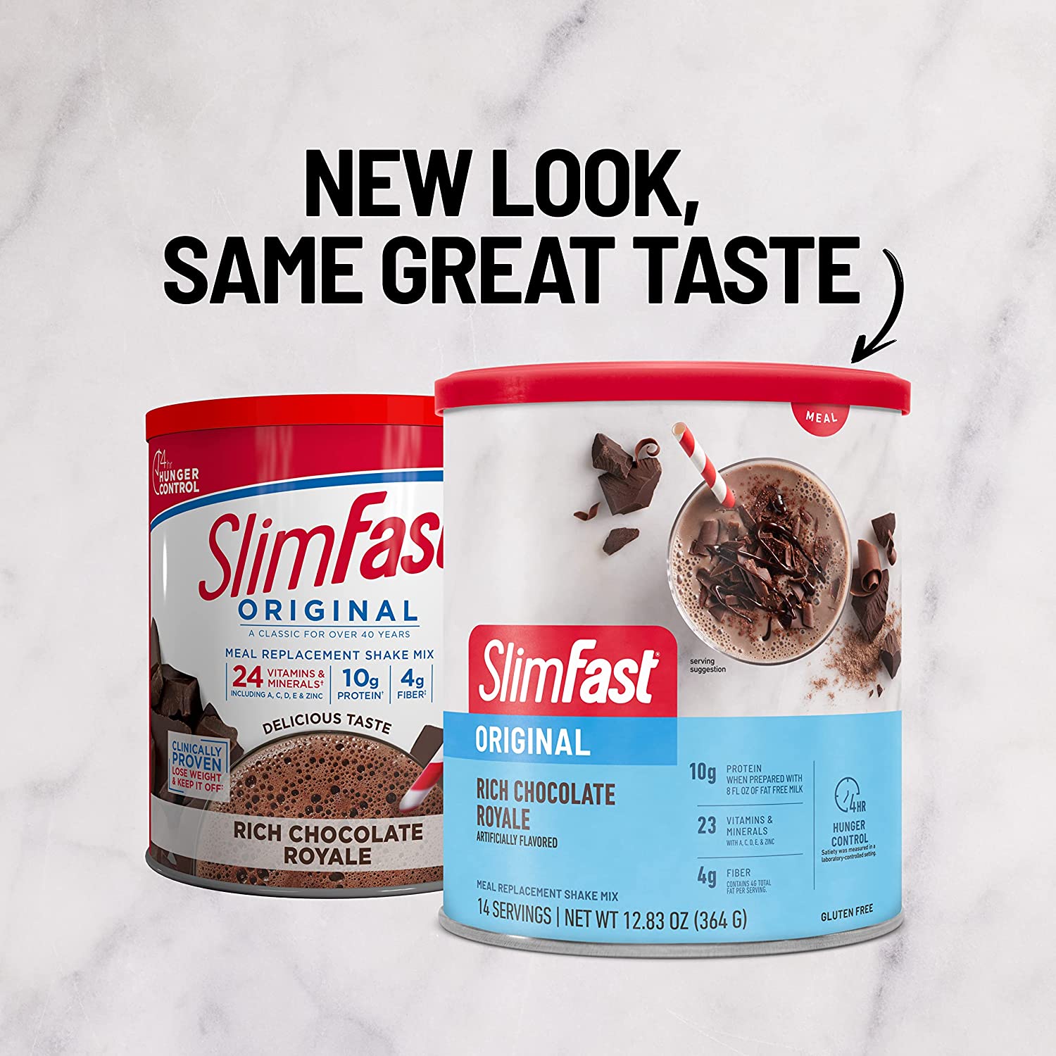 SlimFast Original Meal Replacement Shake Mix, Rich Milk Chocolate,12.83 Oz - image 2 of 9