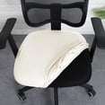 thumbnail image 4 of Funda de asiento para silla de oficina FORCHEER, impermeable, piel sintética color crema, 4 of 7