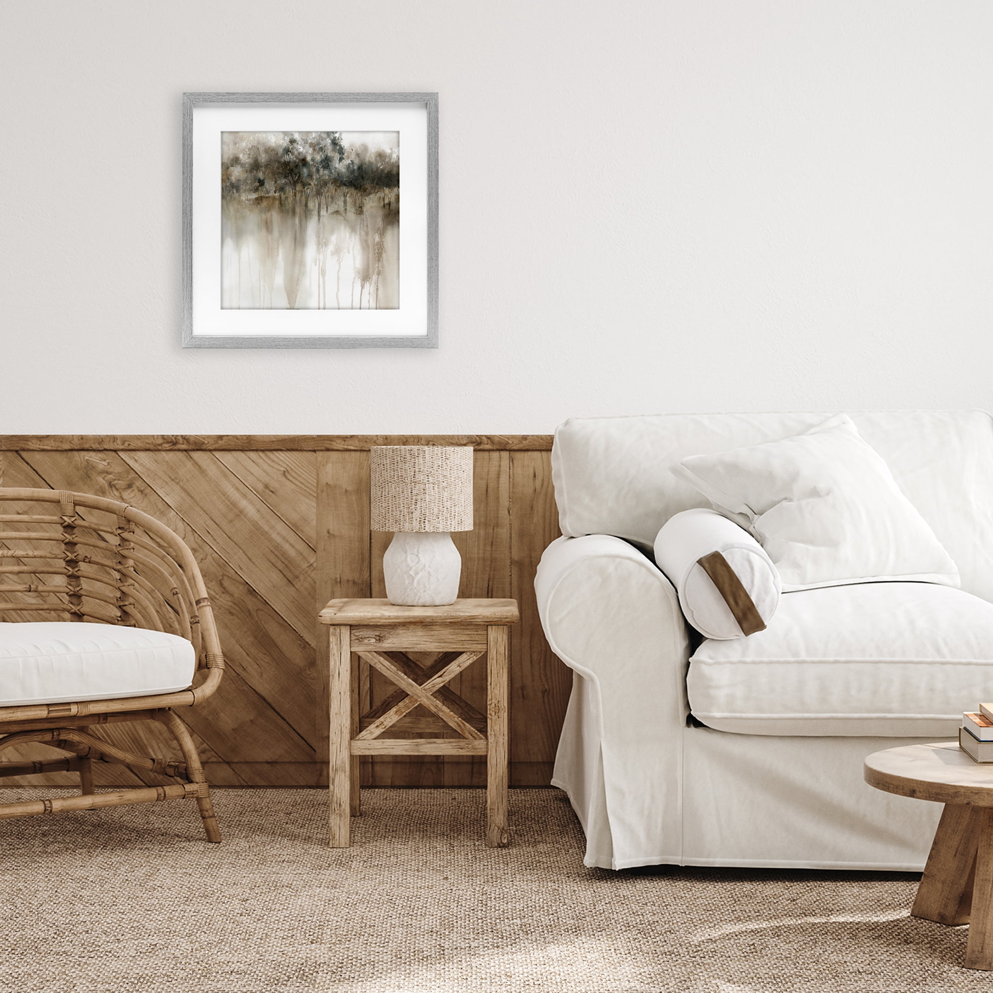 Stupell Industries Forest Edge Illusion Gray Framed Print Under Glass, design by Carol Robinson
