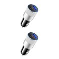 thumbnail image 1 of sweethay Adaptador de carga para automóvil de aleación de aluminio USB PD 2 Puerto de reemplazo 3.1A Antiflaming Automotive Tablet Toma de Negro Plata 2piezas, 1 of 6