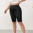 thumbnail image 5 of Tumotour Yoga Shorts For Women Plus Size Yoga Pants Half Shorts Solid Color Lace Elastic High Waisted Running Workout Gym Shorts, 5 of 9