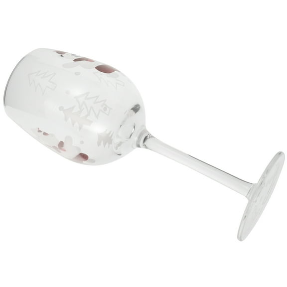 WHAMVOX Christmas Glass Goblet Hand-painted Wine Glass Wine Cup Beer Cup Beverage Cup