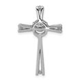 thumbnail image 3 of 14k White Gold 1/15ct. Vibrant Moving Diamond Cross Chain Slide, 3 of 4