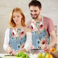 thumbnail image 3 of Pioneer Flower Floral Print Pattern Apron-Garden Aprons for Women with Pockets-Cotton Linen Waterproof Kitchen Cooking Gardening Aprons Adjustable for Kitchen,Cooking,BBQ and Salon 33x27 Inch, 3 of 7
