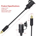 thumbnail image 2 of 12V-24V Hella(din) To Standard Cigarette Lighter Socket, Hella(Din) To Adapter, Cigarette Lighter Adapter, European Male Din Plug Cigarette Lighter Adapter, 2 of 5