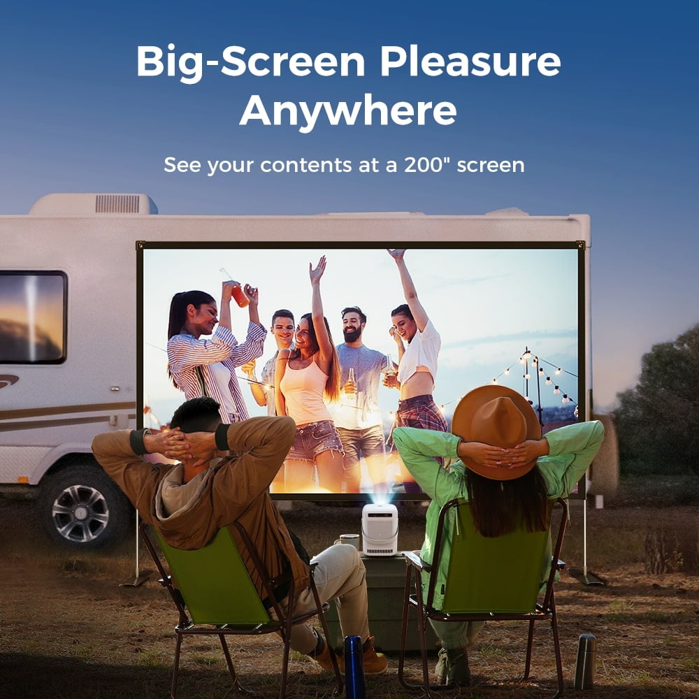 VANKYO-Performance H300W Native 1080P Portable Smart Projector, 5G Wifi and Bluetooth Outdoor Movie Projector, Wireless Mirroring, Auto Keystone