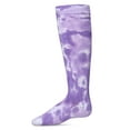 thumbnail image 2 of MeMoi Girls Bleached Tie Dye Cotton Blend Knee High Socks - Girls - Female, 6, Denim, 2 of 4