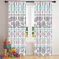 thumbnail image 5 of Blackout Kids Curtains,Multicolor Triangular Geometric Boho Pattern Childrens Insulated Curtains Set Of 2,Bedroom Essentials,Toddler Room Decor 42x84in(106x213cm), 5 of 5