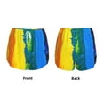 thumbnail image 5 of Xecao's Rainbow Colored for a double-layer running short for women, perfect for gym, tennis, and more, featuring a convenient pocket., 5 of 9