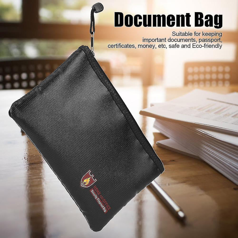 Fireproof Fire Resistant Document Bag Envelope Pouch For Passport Money Files 